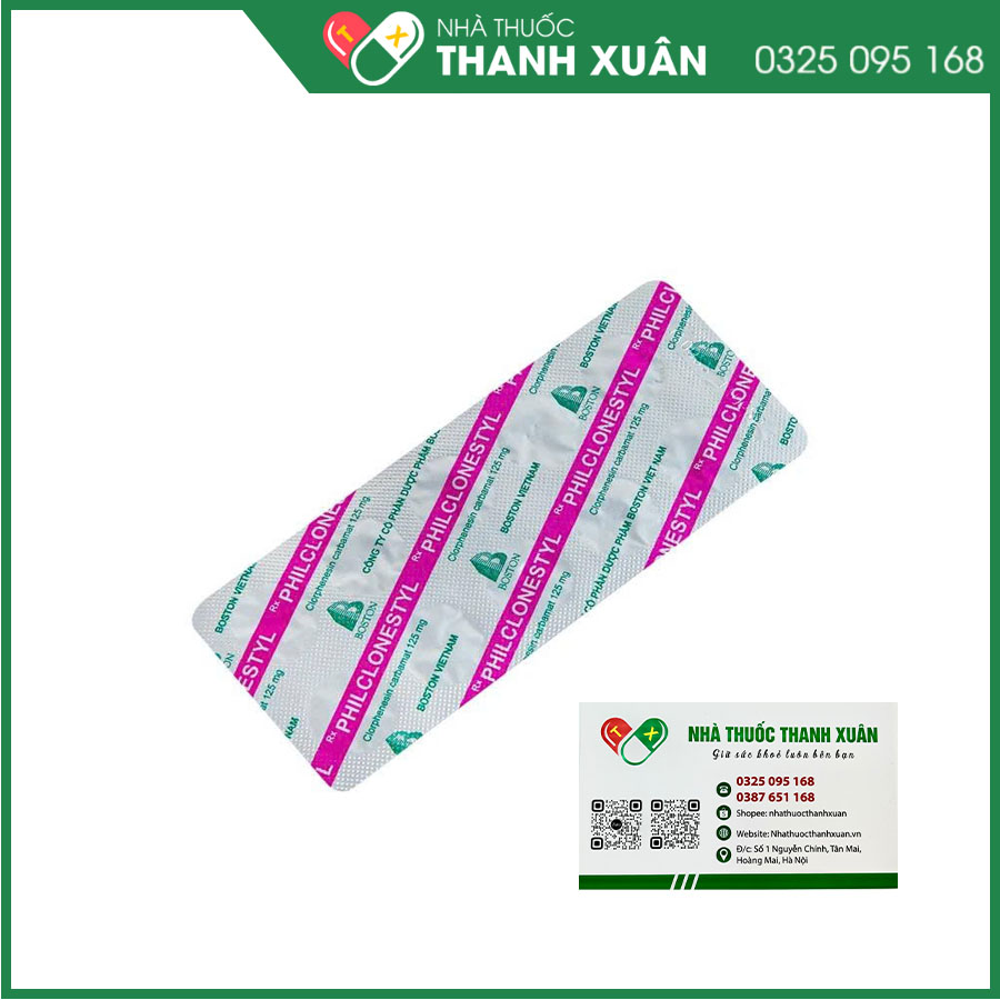 Philclonestyl giúp giảm đau do căng cứng cơ